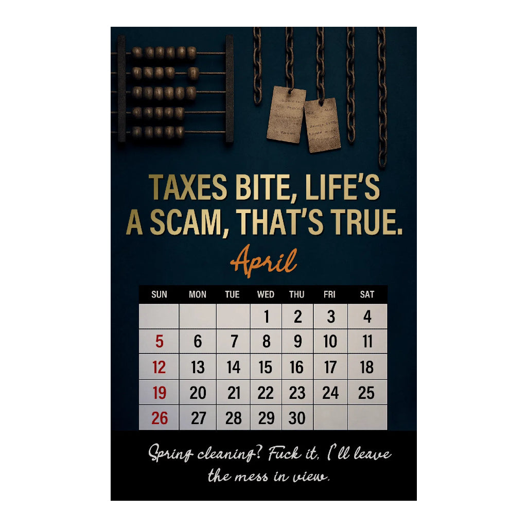 Fuck It - 2026 Calendar For Tired-As-Hell Men